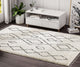 Abani Willow WIL130A Moroccan Diamond Print Ivory and Grey Area Rug