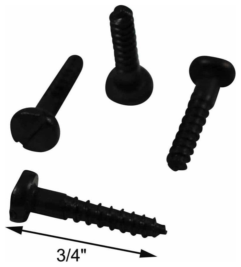 #8 Pyramid Wood Screws 3/4" Qty 75 Black Steel |