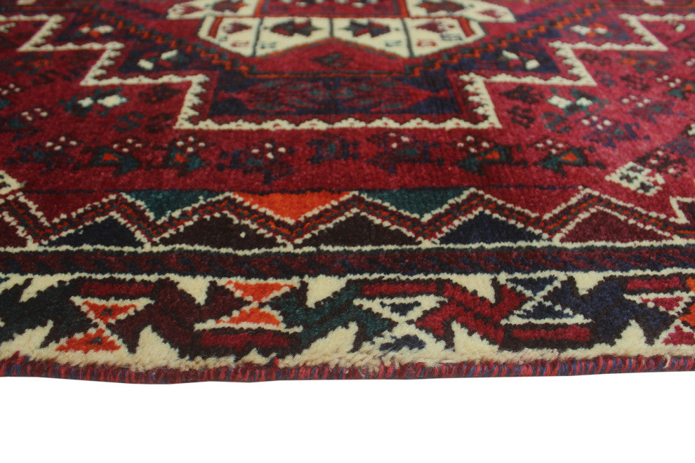 Fine Vintage Distressed Francie Red Rug