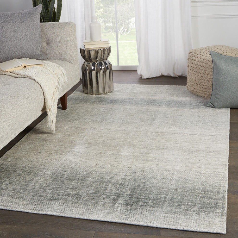 Barclay Butera by Jaipur Living Bayshores Handmade Ombre Gray/ Beige Rug 10'X14'