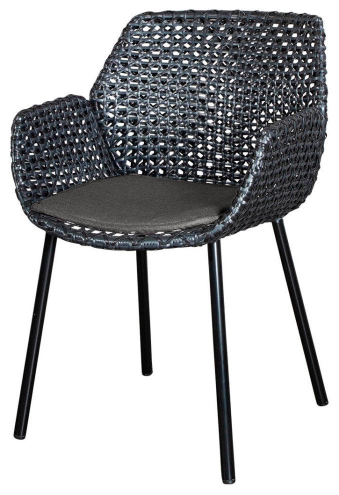 Cane-line Vibe chair, Black, Anthracite
