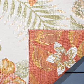 Safavieh Sunrise Collection SUN671 Indoor-Outdoor Rug, Ivory/Rust Sage, 4'x5'7"