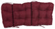 22"X45" Spun Polyester Solid Outdoor Tufted Chair Cushion, Merlot