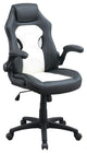 Office Chair Upholstered Comfort Chair Gaming Office, Black/White