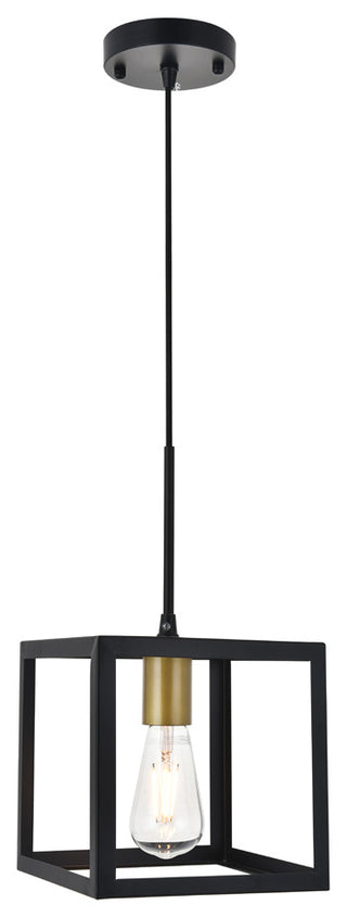 Living District Resolute  1-LT Pendant LD4063D8BRB - Brass And Black