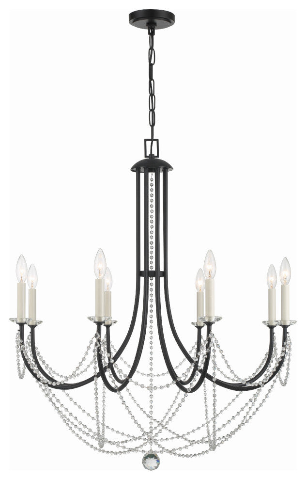 Delilah 8-Light Matte Black Chandelier