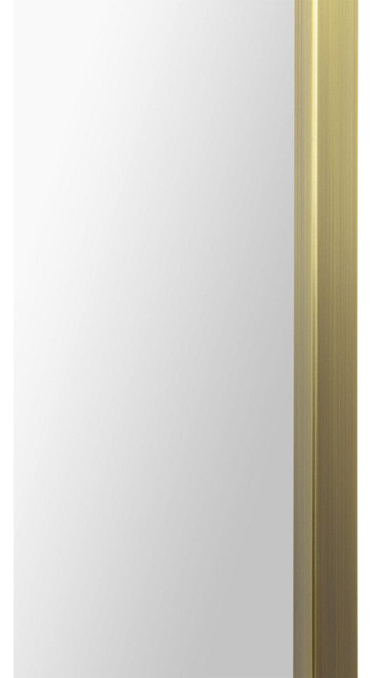 Calliope Wall Mirror, Clear and Antique Brushed Brass
