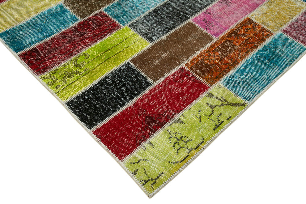 Rug N Carpet - Handmade Anatolian 6' 8" x 10' 0" Wool Patchwork Area Rug