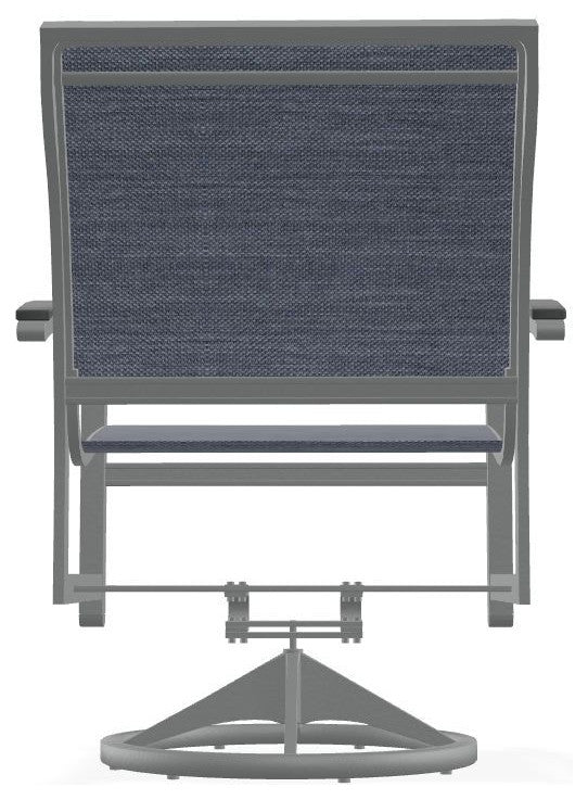Bazza Sling Outdoor Swivel Rocker, Augustine Denim/Graphite