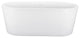 59" Acrylic Roll-Top Flatbottom Non-Whirlpool Bathtub, White