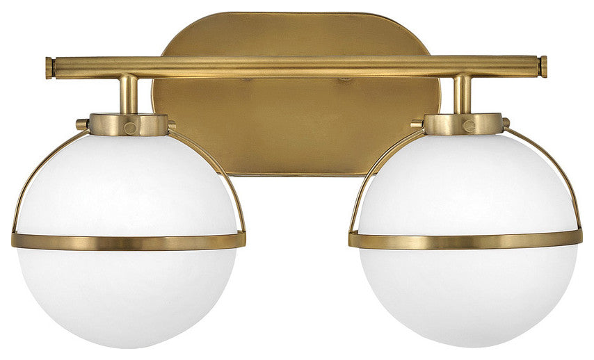 Hinkley Hollis Bathroom Vanity Light, Heritage Brass, 2 Light