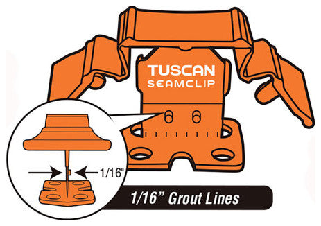 Tuscan Seamclip Orange for Gauged Tiles 3/8" to Less Than 1/2" Thick, 300 Clips