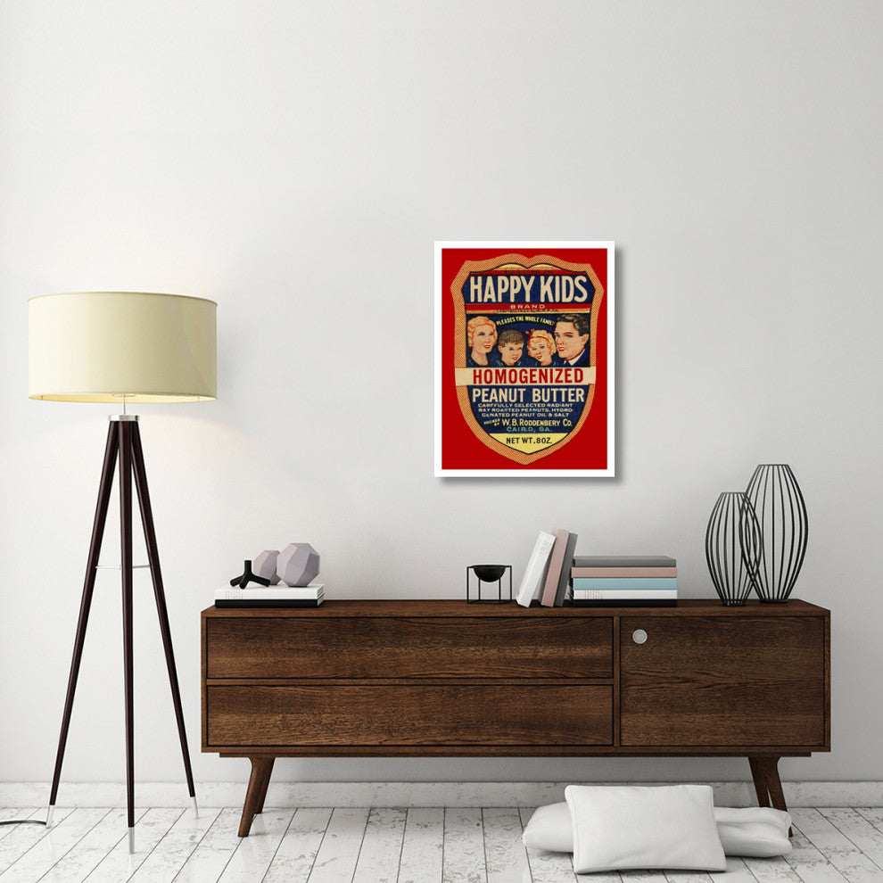 "Happy Kids Homogenized Peanut Butter" Print by Retrolabel, 25"x32"