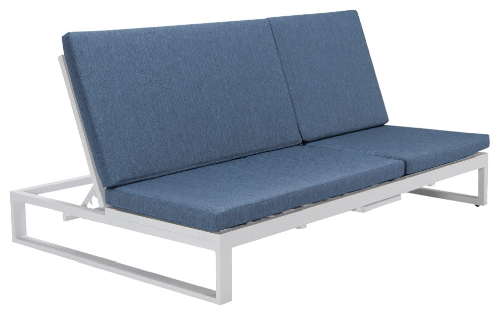 LeisureMod CLW-82BU Chelsea Convertible Lounge Reclining Double Chaise Cushions