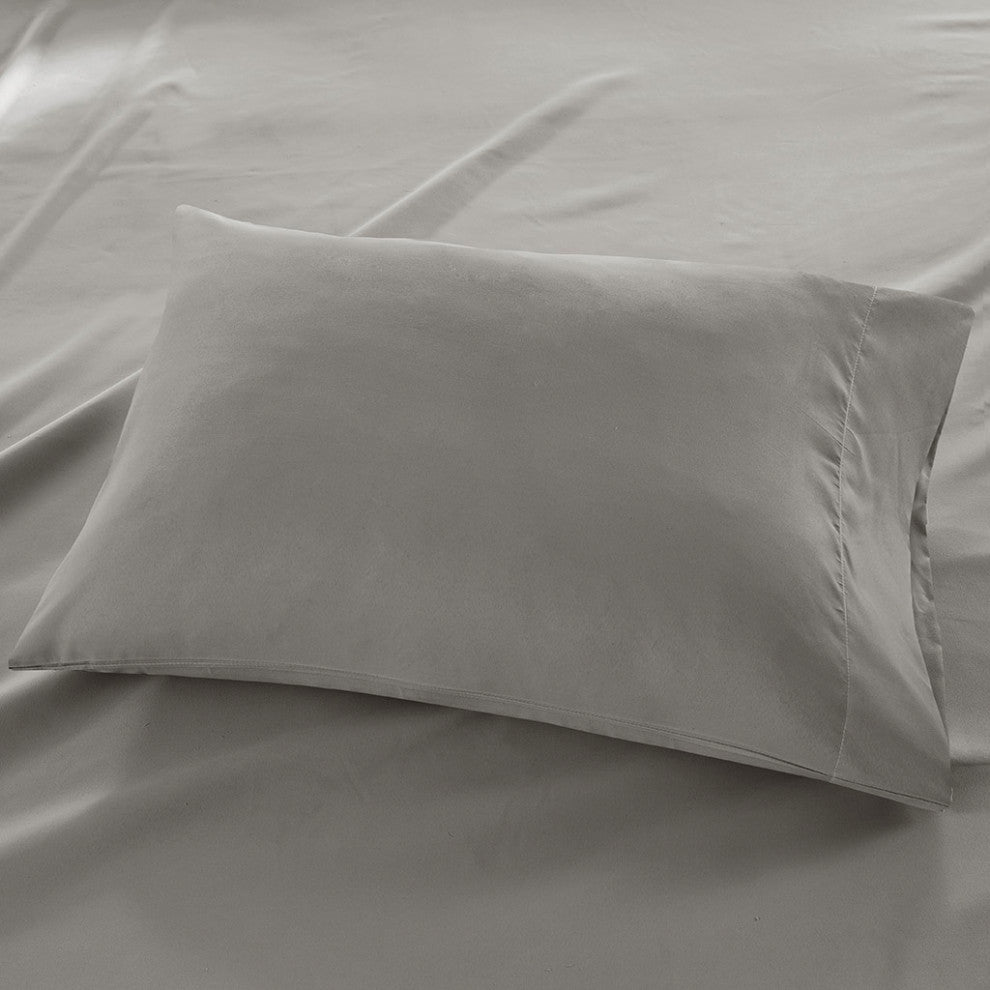 Madison Park Microcell 3M Scotchgard Moisture Treatment Sheet Set, Grey, King
