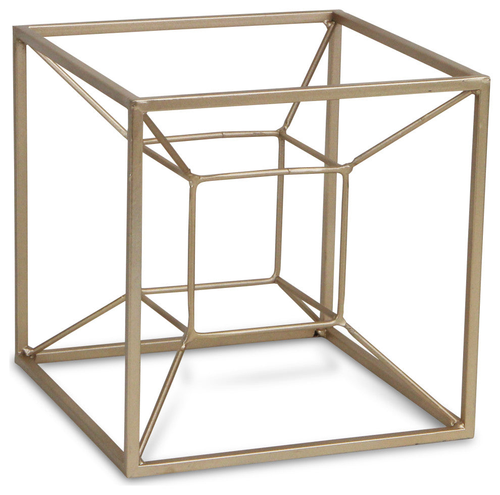 Metal Tesseract Shaped Table Decor