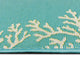 Esencia Coral Edge Indoor/Outdoor Mat Aqua 2'x2'10"