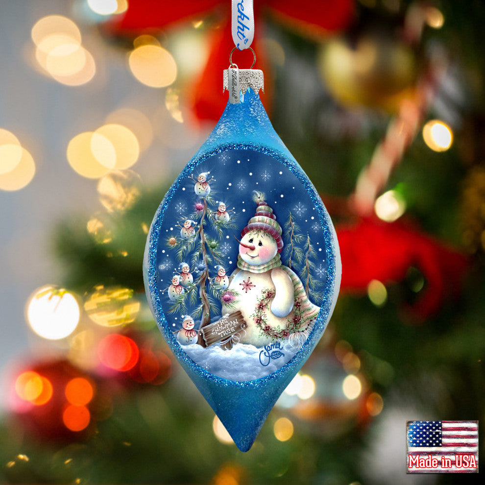 Old Fashion Christmas Drop Glass Ornament
