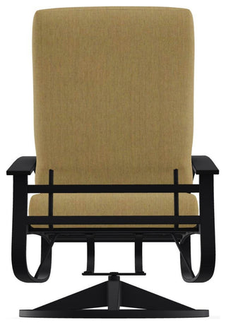 Belle Isle Cushion Outdoor Swivel Rocker, Stucco/Black