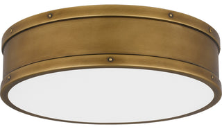 Quoizel QFL5224 Ahoy 16"W Flush Mount Drum Ceiling Fixture - Matte Black