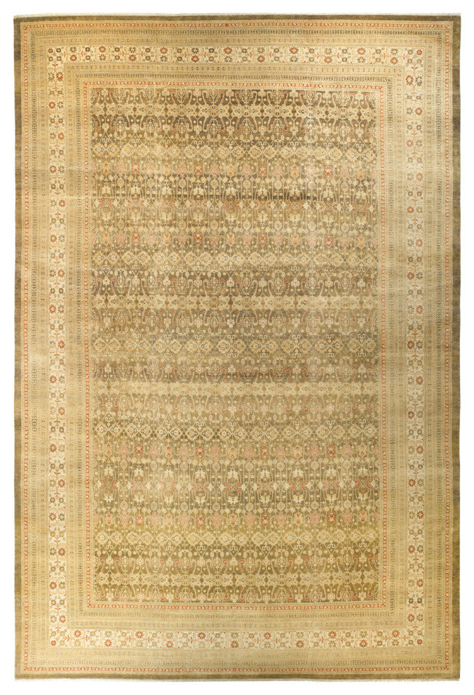 Mogul, One-of-a-Kind Hand-Knotted Area Rug Green, 12'2"x18'3"