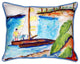 Pair of Betsy Drake Catamaran Large Indoor/Outdoor Pillows 16x20