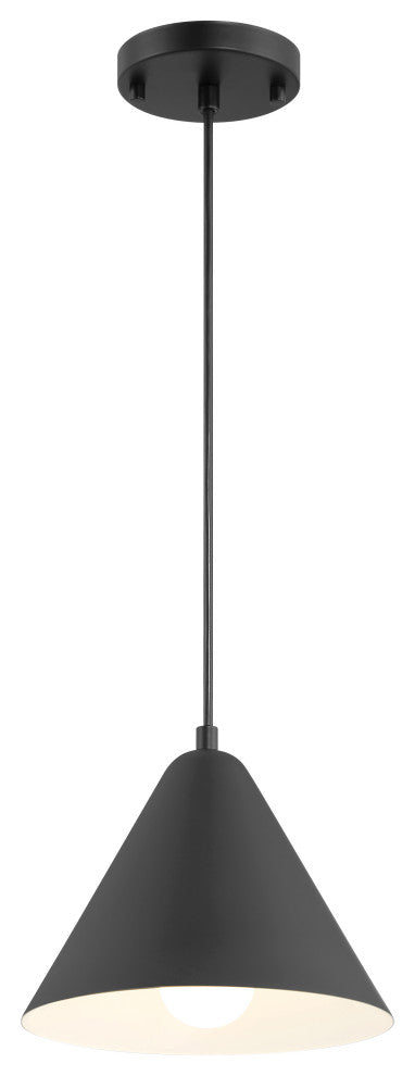 Ford LED Pendant, Replaceable LED, Matte Black, 9.5in