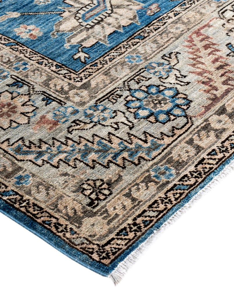 Serapi One-of-a-Kind Hand-Knotted Area Rug Light Blue, 7'11" x 9'10"