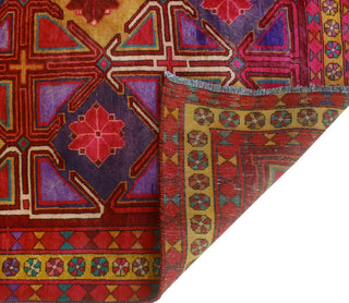 Vintage Distressed Keenan Red/Gold Runner, 4'8x10'7