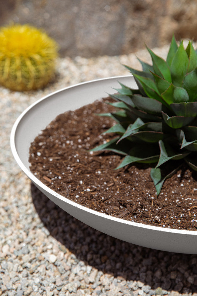 Lane Round Planter Bowl, White, 24'', 1 Pack