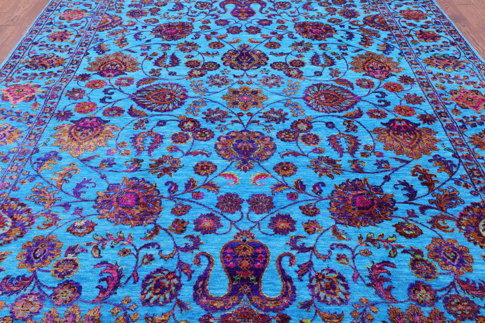 9' 0" X 12' 2" Persian Handmade Wool & Silk Rug - Q13495