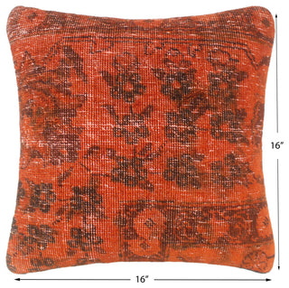 Shabby Chic Caruana Vintage Distressed Handmade Rug Pillow