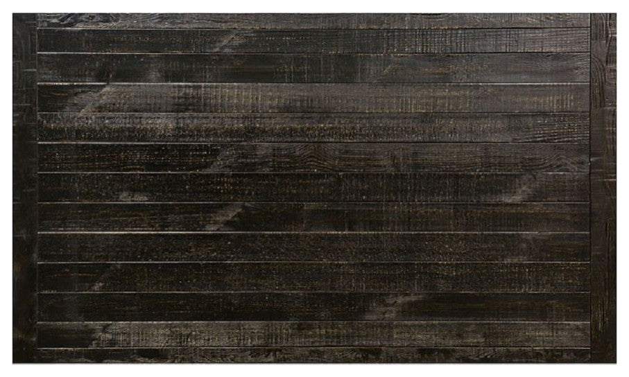 Metal and Wood Dining Table, Antique Black