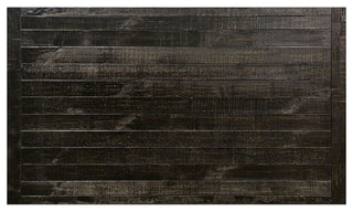 Metal and Wood Dining Table, Antique Black