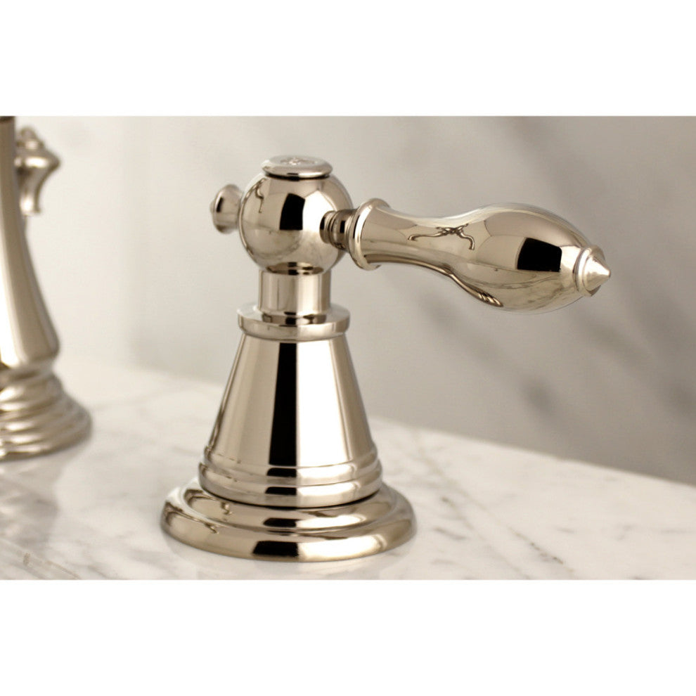 Fauceture Widespread Bathroom Faucet With Retail Pop-Up, Polished Nickel