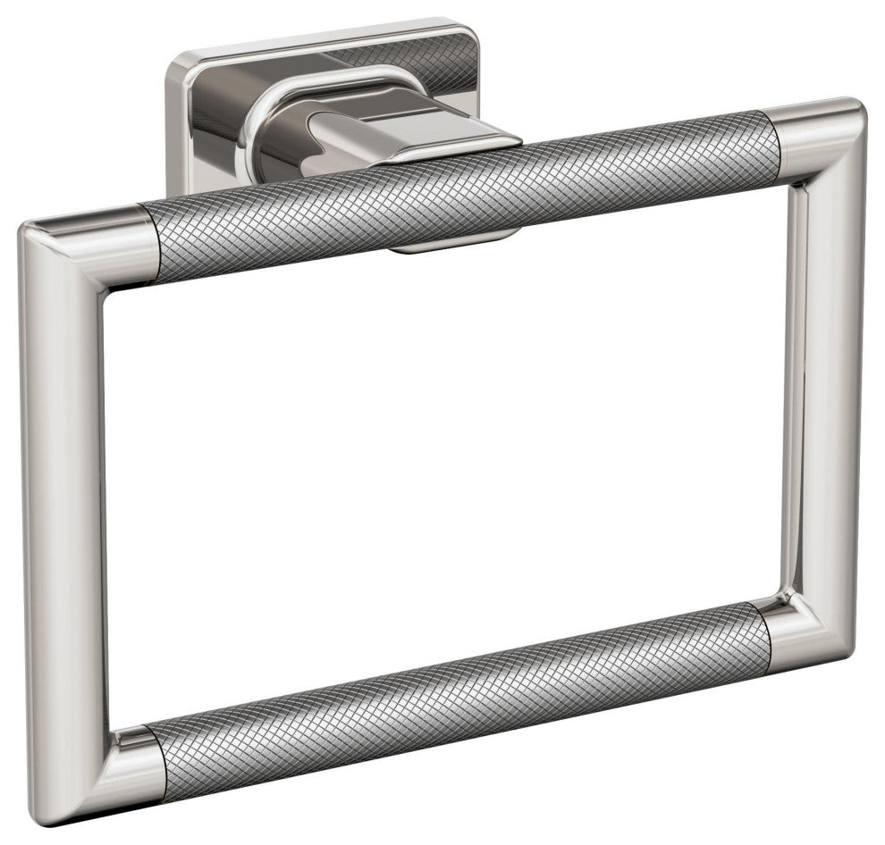 Esquire Contemporary Towel Ring, Polished Nickel/Stainless Steel