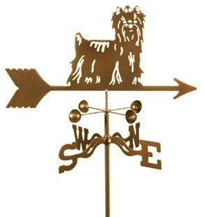 Yorkie Weathervane With Post Mount