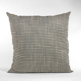 Plutus Blue Simple Stripe Luxury Throw Pillow, 20"x30"