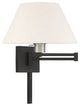 Livex Lighting Black 1-Light Swing Arm Wall Lamp