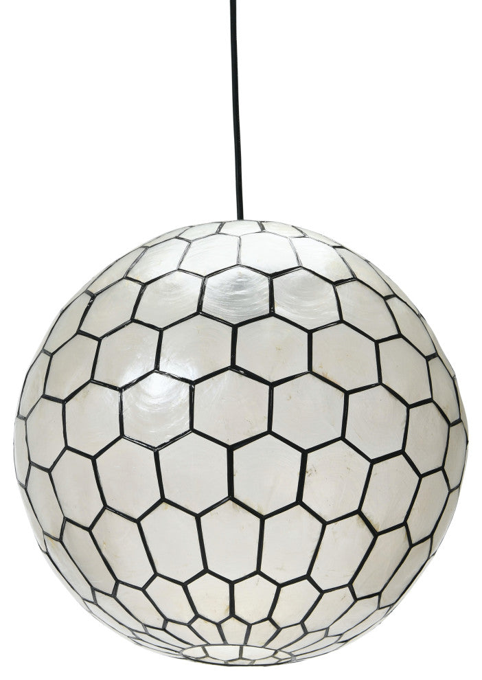Capiz Honeycomb Ceiling Light, Large