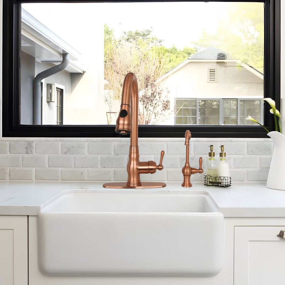 One-Handle Copper Drinking Water Filter Faucet Water Purifier Faucet, Copper