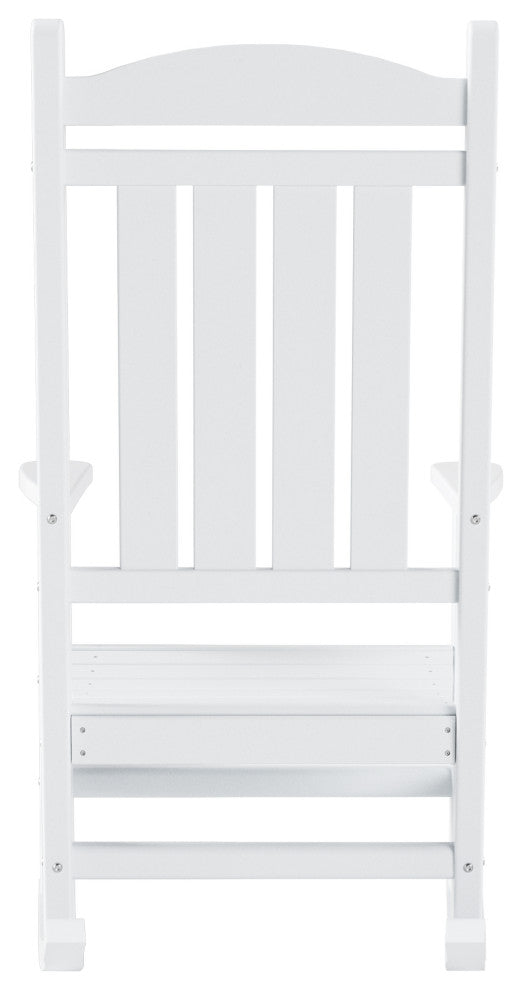 WestinTrends 4PC Set Adirondack Outdoor Patio Porch Rocking Chairs, White
