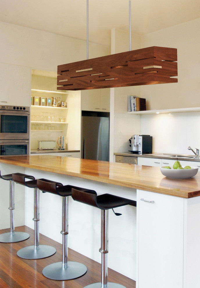 Aeris 30 - LED Linear Pendant, Wood: Oiled Walnut, Brushed Aluminum