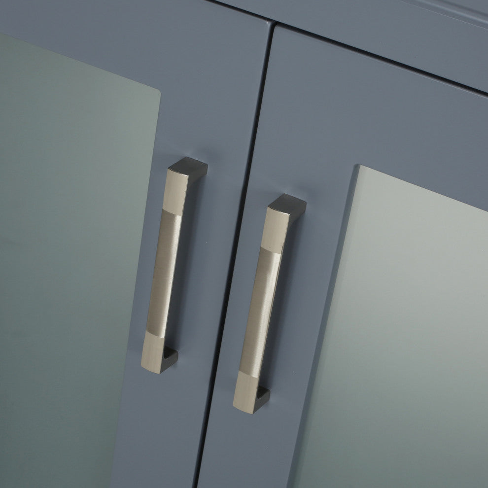 Taylor Contemporary 60" Wood Double Sink Bathroom Vanity With Marble Counter Top