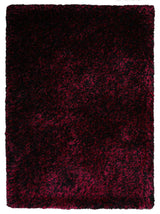 HAND TUFTED SHAG POLYESTER ECO-FRIENDLY AREA RUGS, Violet Black Color, Solid