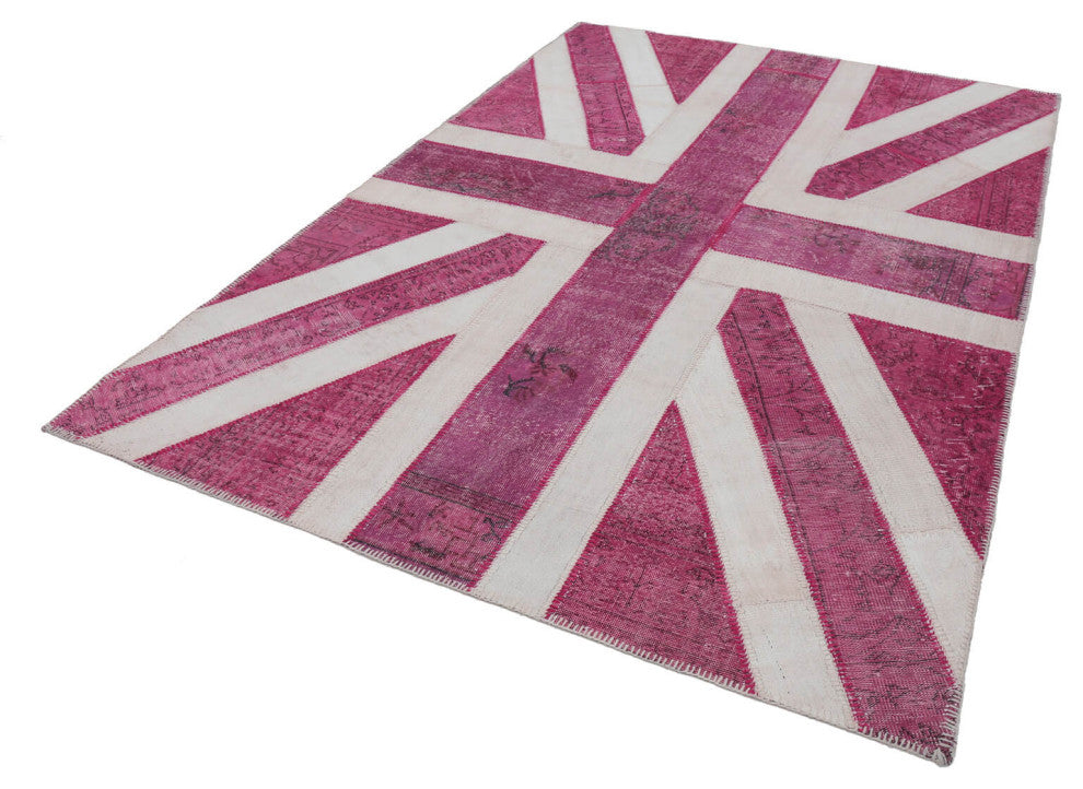 Rug N Carpet - Handmade Oriental 6' 10'' x 10' 0'' Flag Patchwork Rug
