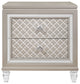 HomeRoots Champagne Toned Nightstand With Tapered Acrylic Legs and 2 Drawers
