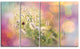 Cute Little Summer Flowers, Large Flower Canvas Wall Art, 48"x28", 4 Panels
