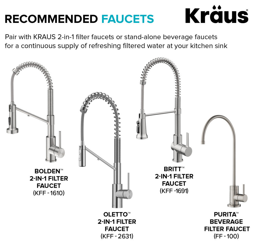 Purita 2-Stage Under Sink Water Filtration System with Digital Display Monitor