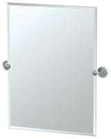 Designer II 24" Frameless Rectangle Mirror, Matte Black